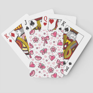 romantisch patroon pokerkaarten
