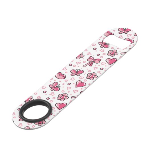 romantisch patroon speed flessenopener (Achterkant Gekanteld)