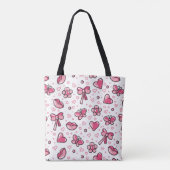 romantisch patroon tote bag (Achterkant)