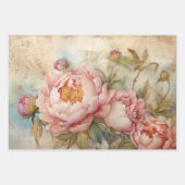 ROMANTISCH  PIOEN DECOUPAGE DECORATIEF PAPIER INPAKPAPIER VEL (Voorkant 2)