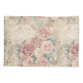 Romantisch plakboek achtergrond bloemen kussensloop (Achterkant)