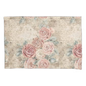 Romantisch plakboek achtergrond bloemen kussensloop (Voorkant)