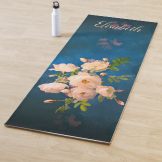 Romantisch poeder rode rozen gepersonaliseerd yogamat