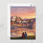Romantisch Porto Portugal Reizen Briefkaart (Voorkant / Achterkant)