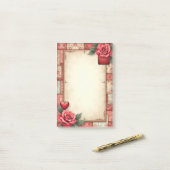 romantisch post-it® notes (Op bureau)