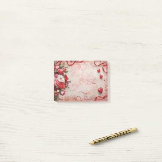 romantisch post-it® notes (Op bureau)