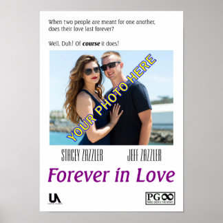 Romantisch poster voor films dat door U moet worde