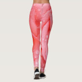 Romantisch Rode Roze Rozenwaterdruppels Leggings (Achterkant)