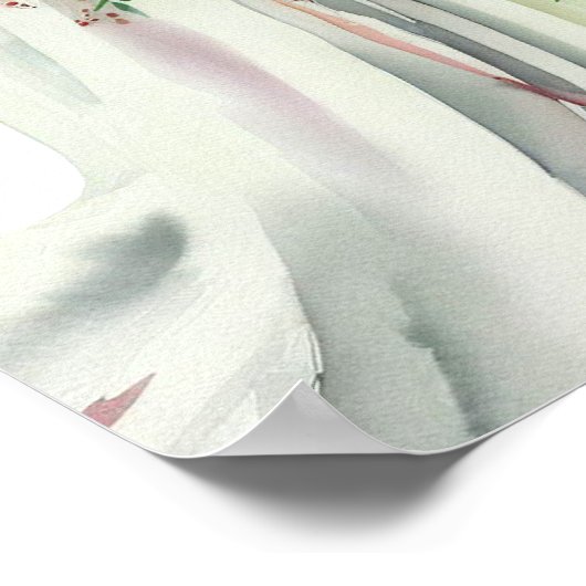 Romantisch Rood, Bruids Cascading Boeket (1) Poster (Hoek)