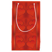 Romantisch rood gradiënt hartpatroon klein cadeauzakje (Voorkant)