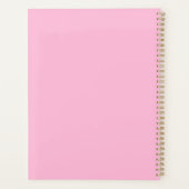 Romantisch rood hart pastel roze gepersonaliseerd planner (Achterkant)