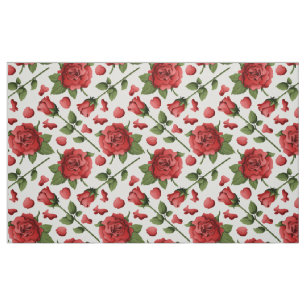 Romantisch Rood Rozenblad Botanische Tuin Bloei Stof
