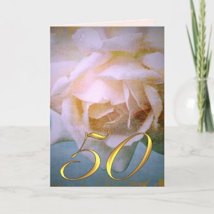 Romantisch Roos 50 tekst trouwjubileum kaart