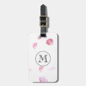 Romantisch Roos bloemblaadjes Bagagelabel (Voorkant verticaal)