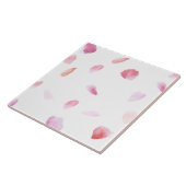 Romantisch Roos bloemblaadjes Tegeltje (Zijkant)