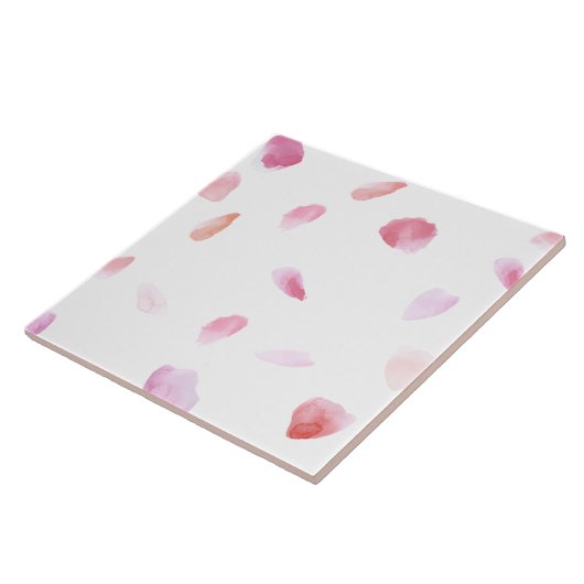 Romantisch Roos bloemblaadjes Tegeltje (Zijkant)