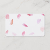 Romantisch Roos bloemblaadjes Visitekaartje (Achterkant)