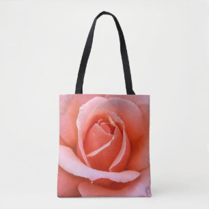 Romantisch Roos Botanische kunst Print Draagtas