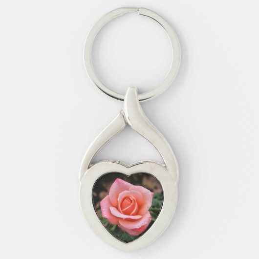 Romantisch Roos Botanische kunst Print Sleutelhanger (Voorkant)