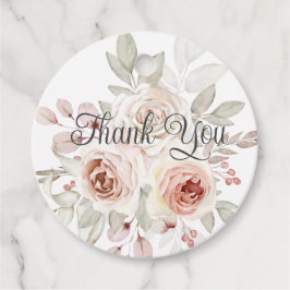 ROMANTISCH ROOS BRUILOFT DANK U BEDANKJES LABELS