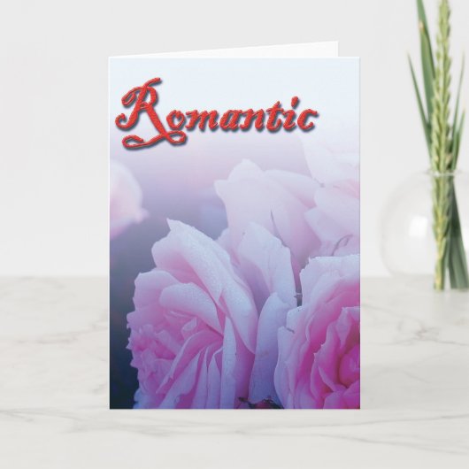 Romantisch, roos feestdagen kaart (Voorkant)