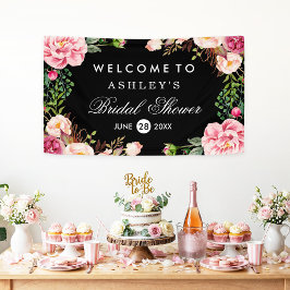 Romantisch Roos Floral Wrap Weddenschap Vrijgezell Spandoek