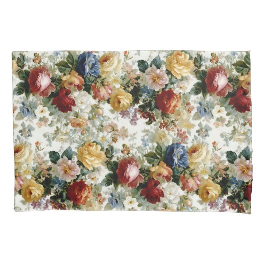 Romantisch Roos Garland Pattern Kussensloop (Voorkant)