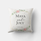 Romantisch Roos Geometric Wedding Kussen (Achterkant)