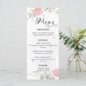 Romantisch Roos Geometric Wedding Menu (Staand voorkant)