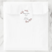 Romantisch Roos Glitter Calligraphy Wedding Ronde Sticker (Tas)