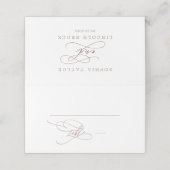 Romantisch Roos Gold Calligrafie | Vlaams huwelijk (Buitenkant ongevouwen)