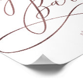 Romantisch Roos Gold Calligraphy Cigar Bar Sign Poster (Hoek)