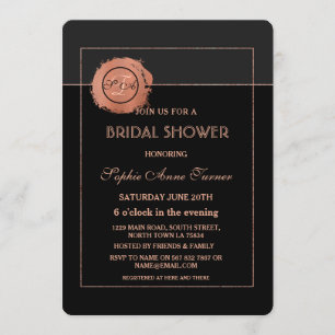 Romantisch Roos Gold Glitter Black Vrijgezellenfee Kaart