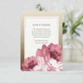 Romantisch Roos Gold Hartelijk dank Kaarten Jubile (Staand voorkant)