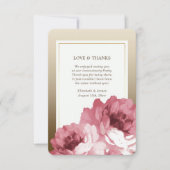 Romantisch Roos Gold Hartelijk dank Kaarten Jubile (Voorkant)