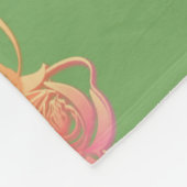 Romantisch Roos Monogram Fleece Deken (Hoek)