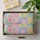 Romantisch Roos Patchwork Patroon Tissuepapier (Geschenk)