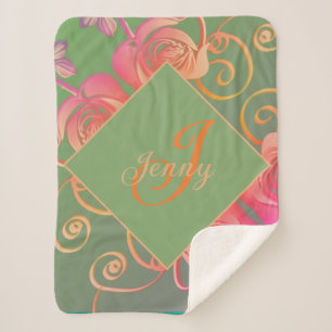 Romantisch Roos Sherpa Blanket Deken