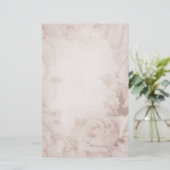  Romantisch Roos Stationery Briefpapier (Staand voorkant)