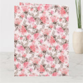 Romantisch -  roos waterverf tissue papier kaart (Achterkant)