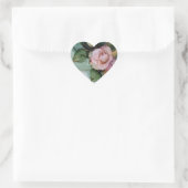 Romantisch Roos Wit Roze Goud Bloemen Liefde Hart Sticker (Tas)