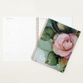 Romantisch Roos Wit Roze Goud Bloemen Liefde Planner (Display)