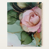 Romantisch Roos Wit Roze Goud Bloemen Liefde Planner (Achterkant)