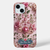 Romantisch  Roze Bloemen Roos Case-Mate iPhone Case (Achterkant)