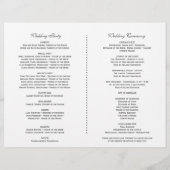 Romantisch Roze Blush Bloemen Goud Trouwprogramma (Achterkant)