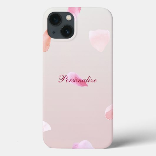 Romantisch Roze Blush Roos Petal Floral Case-Mate iPhone Case (Achterkant)