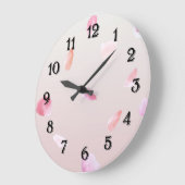 Romantisch Roze Blush Roos Petal Floral Grote Klok (Hoek)