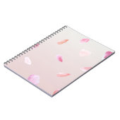 Romantisch Roze Blush Roos Petal Floral Notitieboek (Linkerzijde)