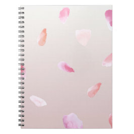 Romantisch Roze Blush Roos Petal Floral Notitieboek