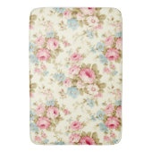 Romantisch Roze Engels Rozen op Bord Geel Badmat (Voorkant Verticaal)